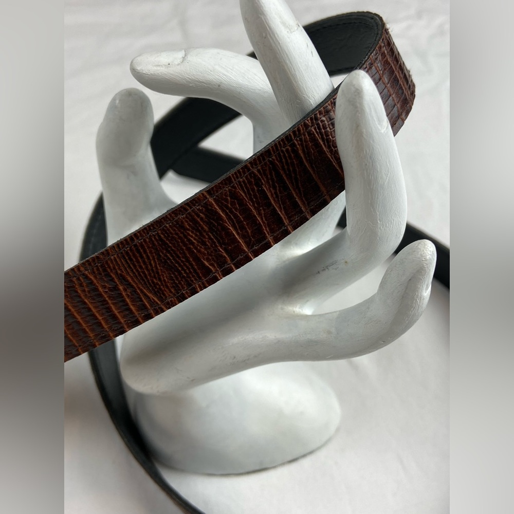 Skinny faux crocodile belt thin width like new - Picture 3 of 12